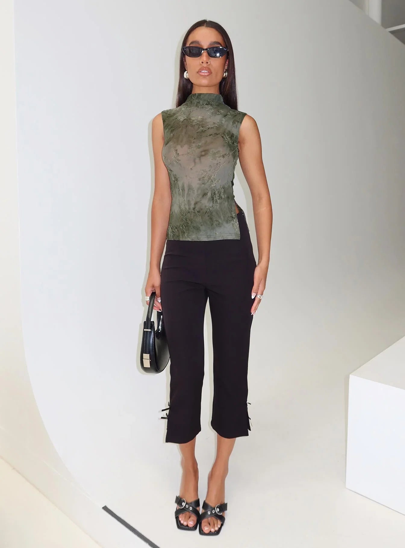 Nights All Alone High Neck Top Multi