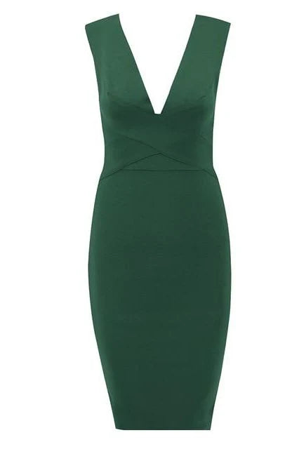 Ash Bandage Dress Emerald Green