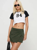 Caran Cargo Mini Skirt Green