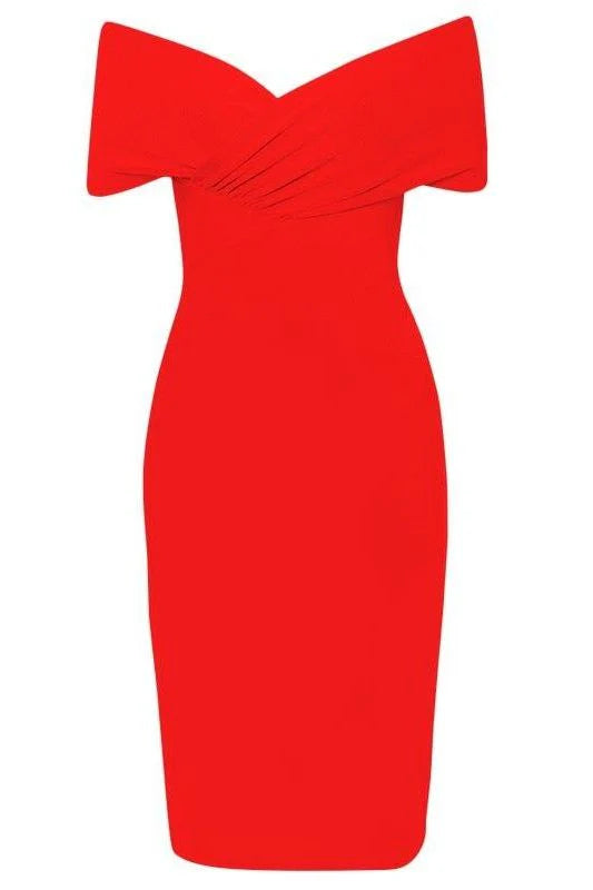 Bea Bandage Dress Lipstick Red