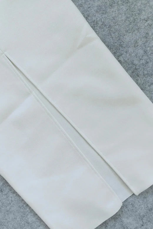 Erin Bandage Maxi Dress White Pearl
