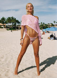 Beasley Tie Side Bikini Bottoms Pink Yellow Stripe