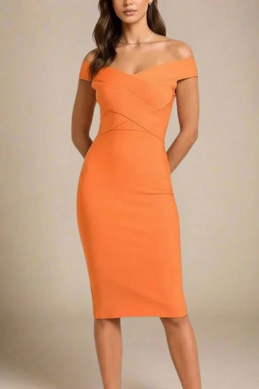 Ash Bandage Dress Apricot Orange
