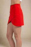 Jay High Waist Bandage Mini Skirt Lipstick Red
