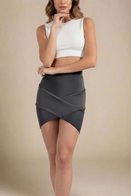 Jay High Waist Bandage Mini Skirt Classic Black