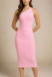 Joi Bodycon Midi Dress Dusty Pink