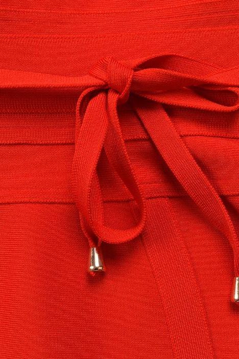 Bek Bandage Dress Lipstick Red