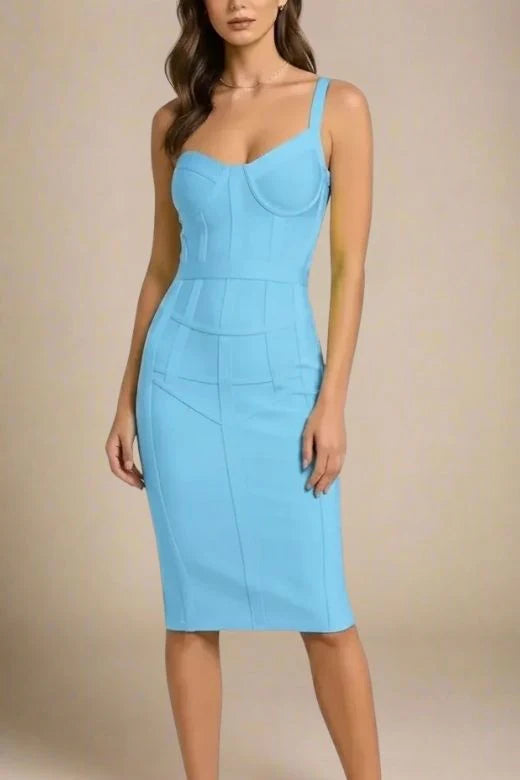 Pip Bandage Corset Dress Sky Blue