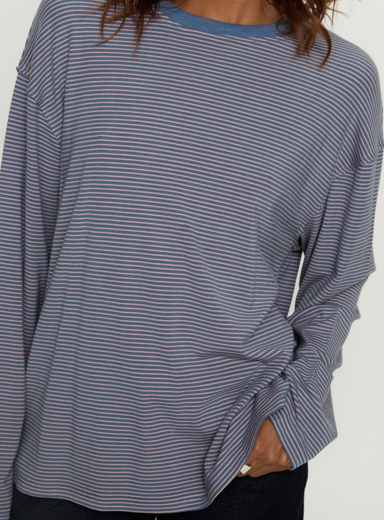 Marlah Long Sleeve Top Blue Stripe