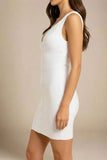Sabrina Bandage Mini Dress White Pearl