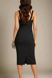 Genevieve Bodycon Lace Midi Dress Classic Black Sale