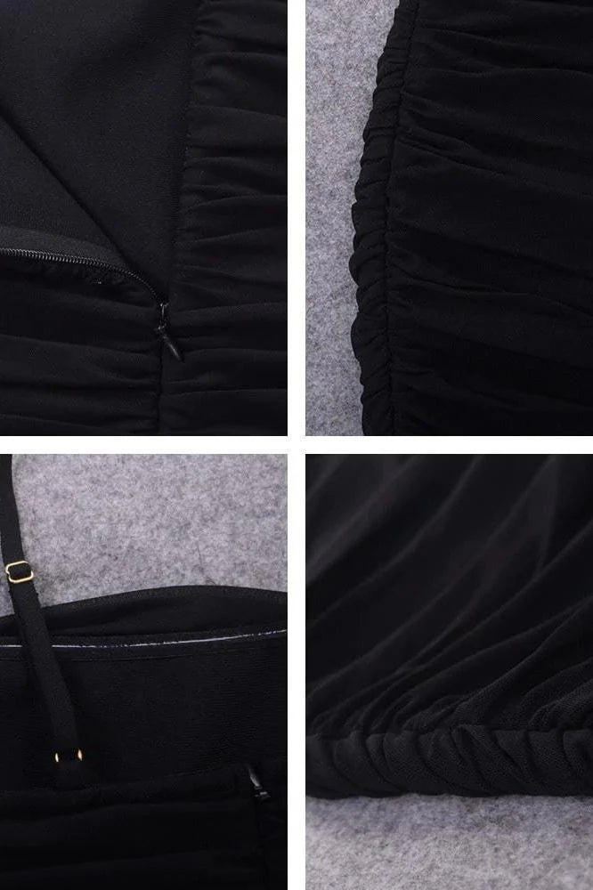 Zoe Bodycon Wrap Maxi Dress Classic Black