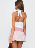 Lilypilly Shirred Mini Skirt Pink Multi