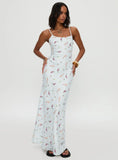 Charcuterie Maxi Dress Blue