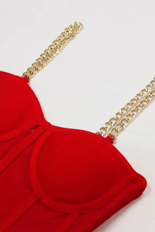 Leah Bodycon Dress Lipstick Red