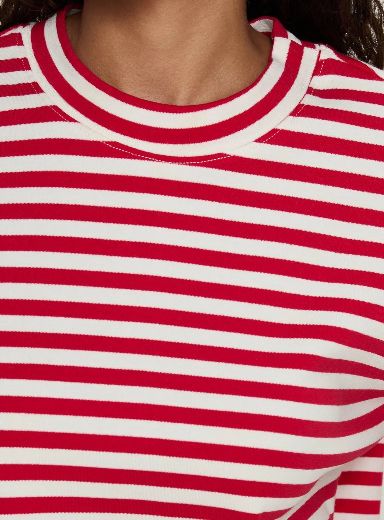 Bryanne Short Sleeve Top Red Stripe
