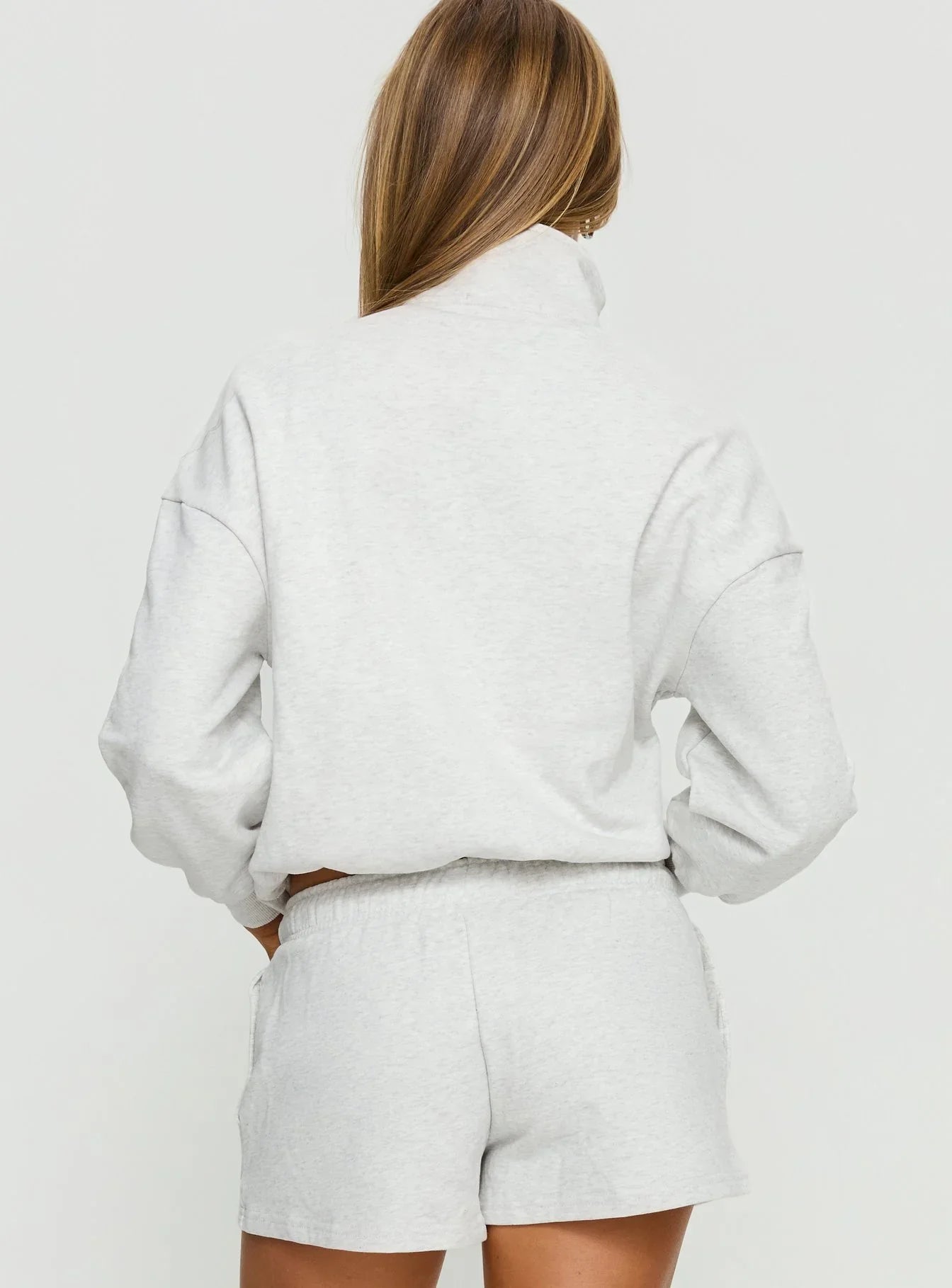 Rozanna 1 4 Zip Jumper Grey Marle