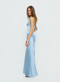 In A Trance Halter Corset Maxi Dress Blue