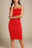Erin Bandage Dress Lipstick Red