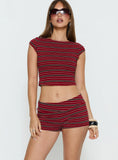 Veyona Micro Shorts Red Stripe
