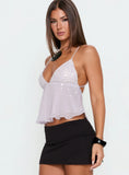 Vinton Button Detail Cami Top Lilac