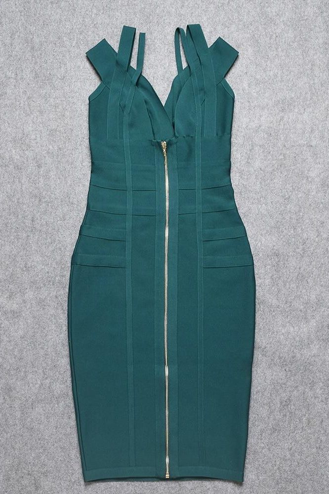 Sia Bandage Dress Emerald Green Sale