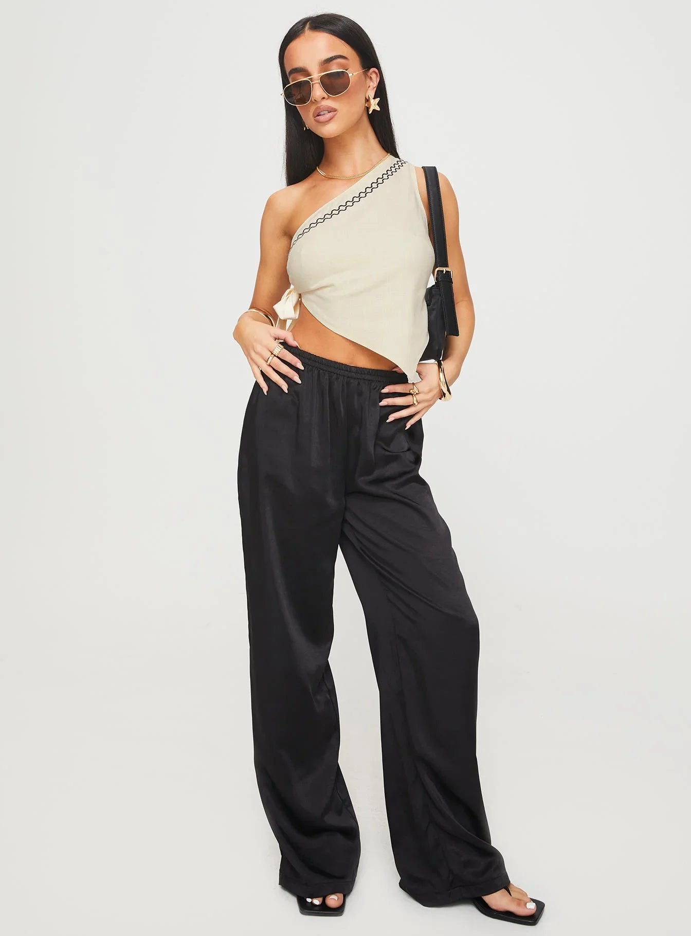 Frankle Top Cream black