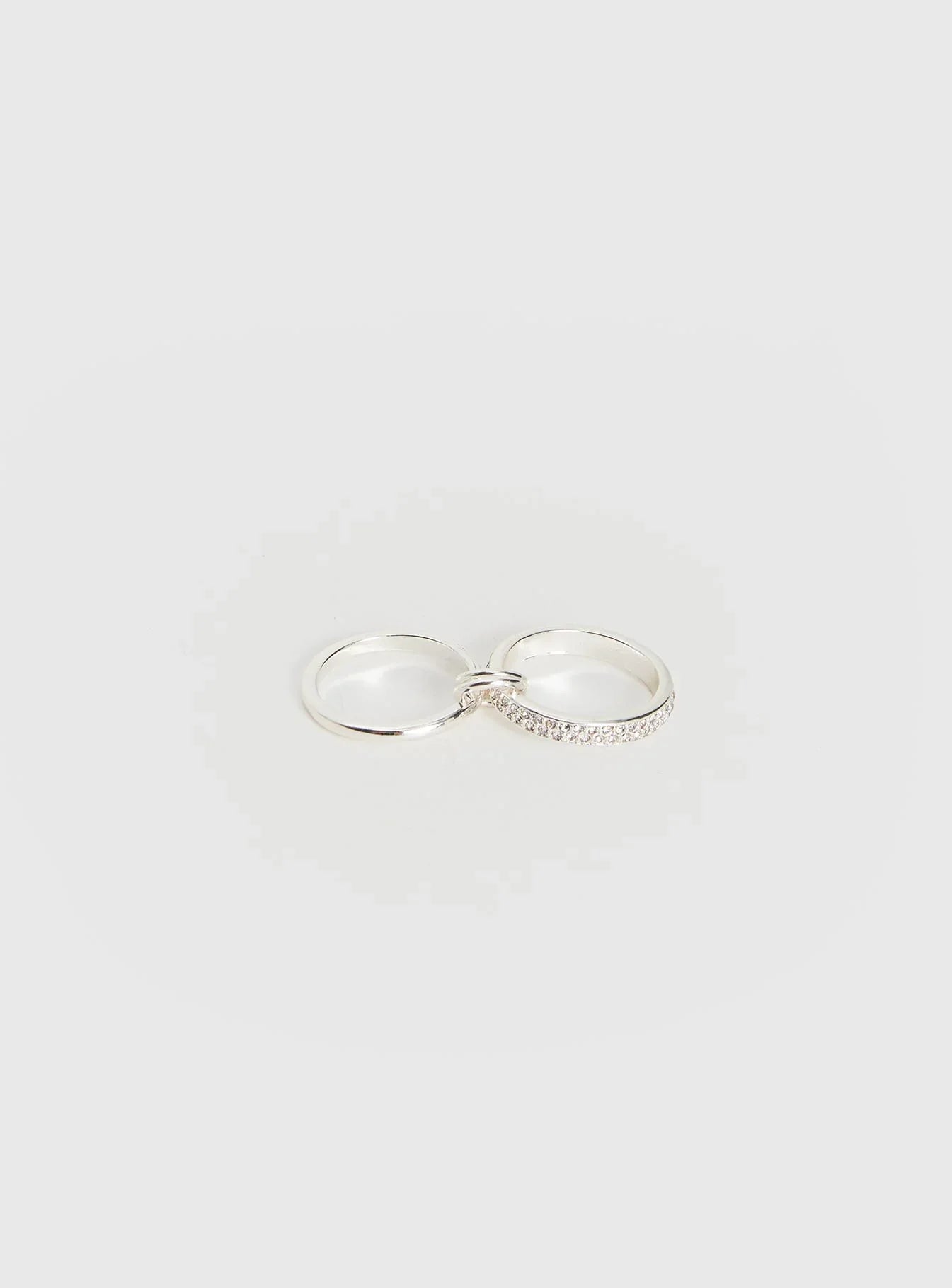 Something Sweet Stacked Ring Silver