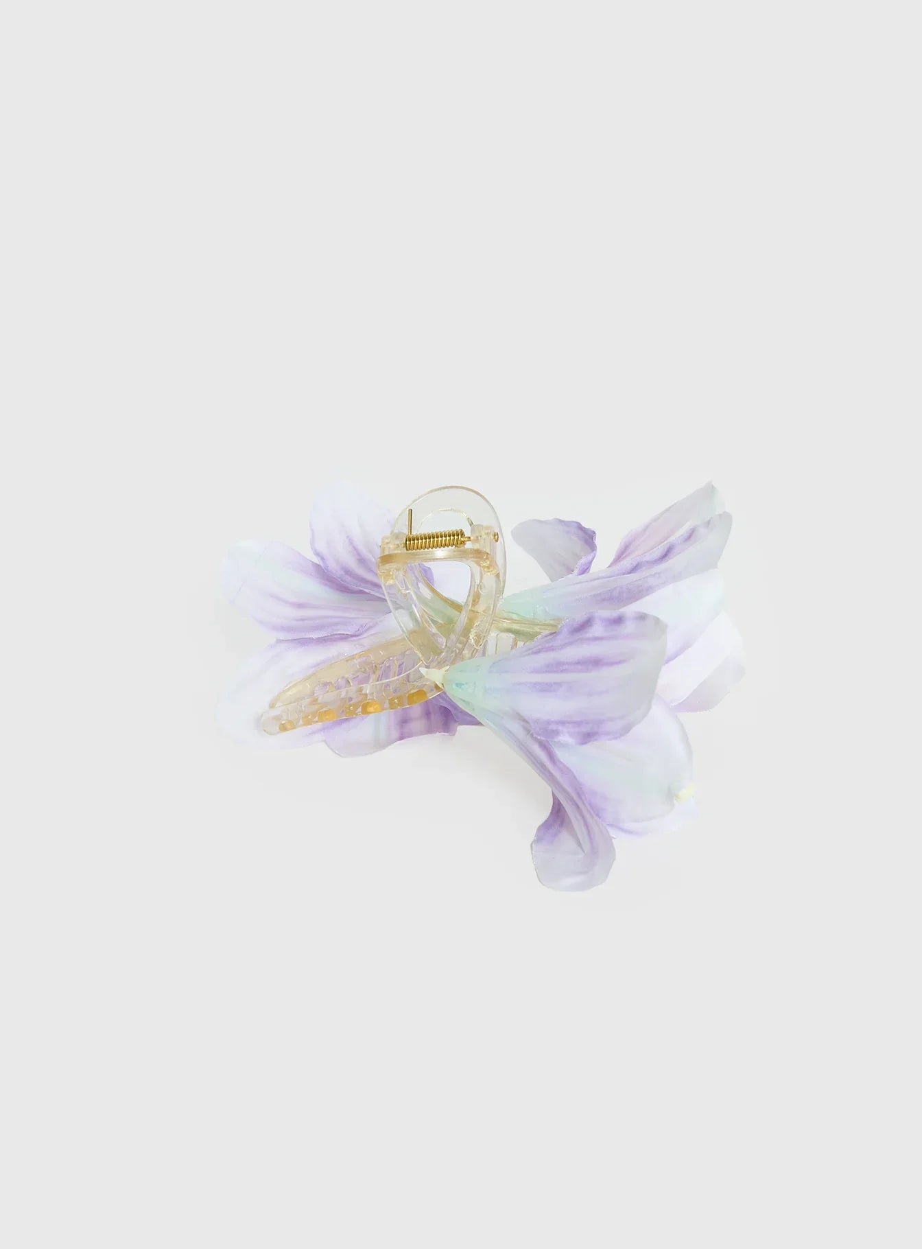 Kenedi Floral Claw Clip Purple