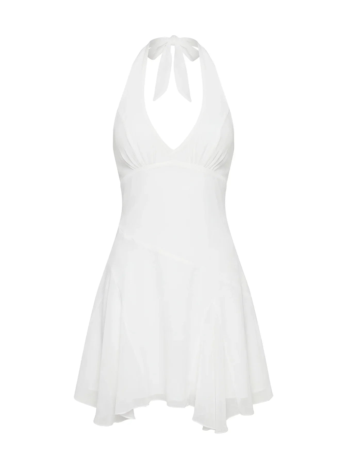 Valorie Halter Mini Dress White