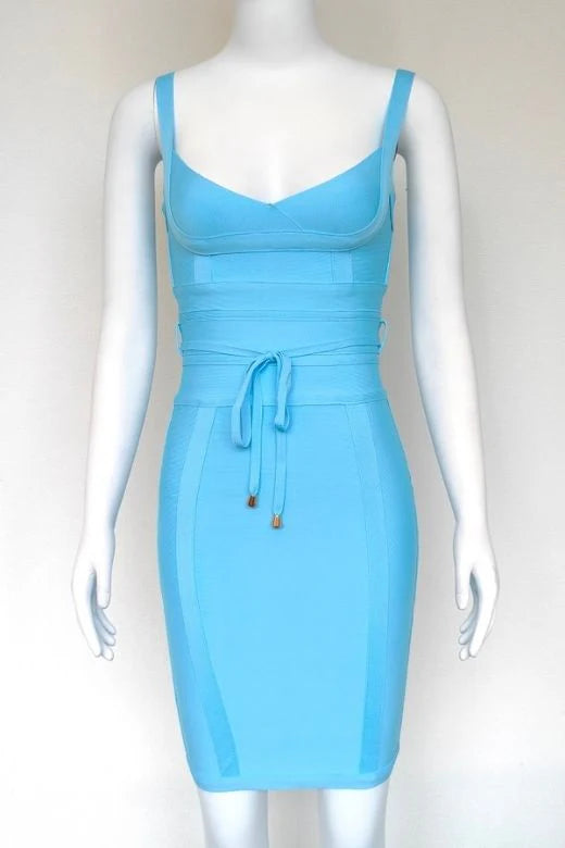 Bek Bandage Dress Sky Blue