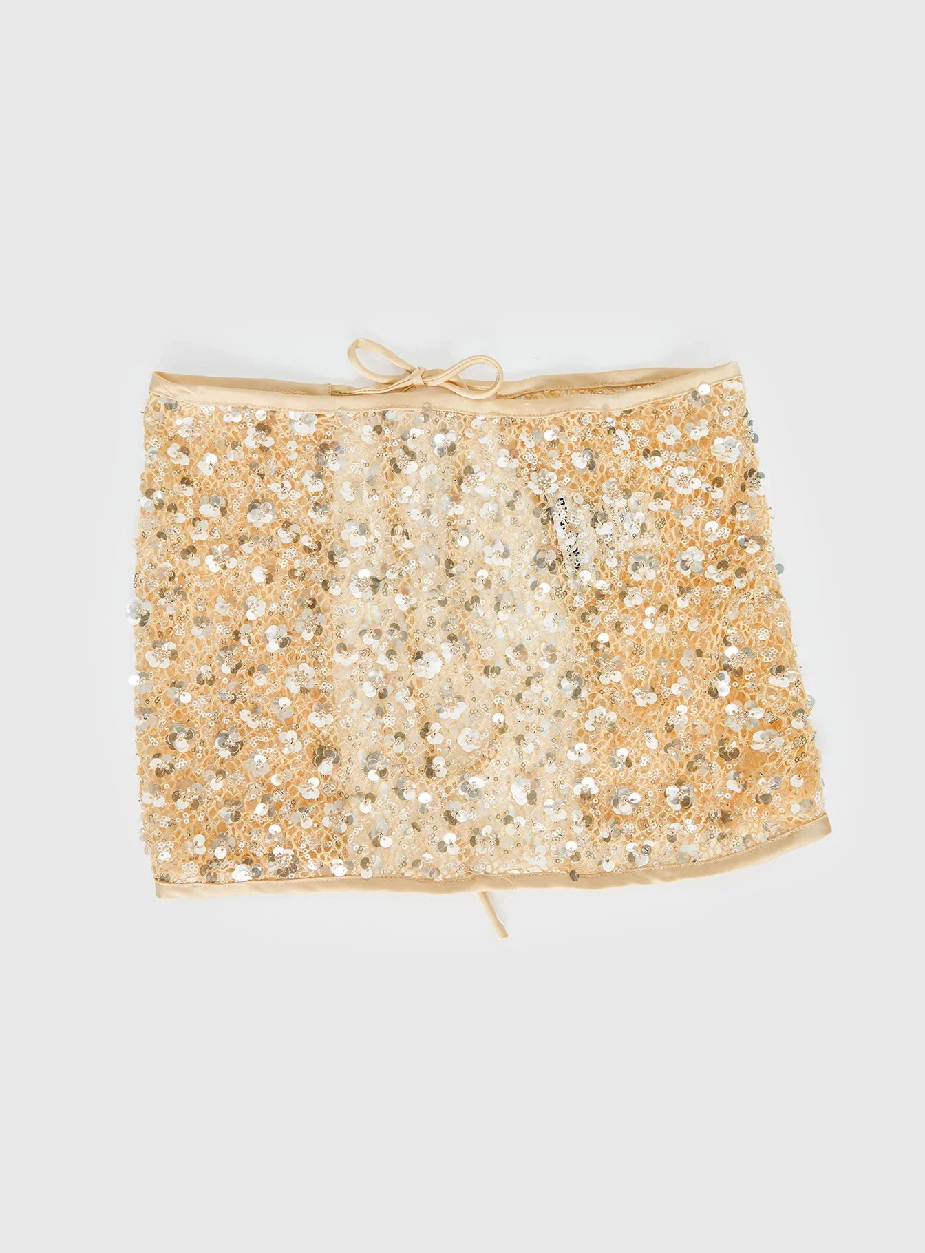 Sonique Sequin Crochet Sarong Gold