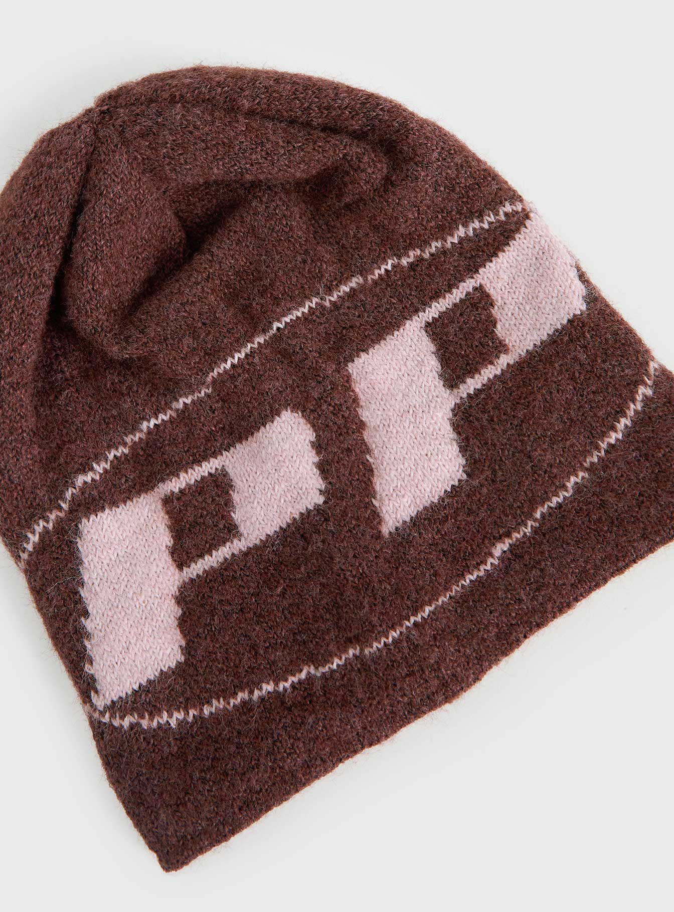 Rhiara Beanie Brown Pink