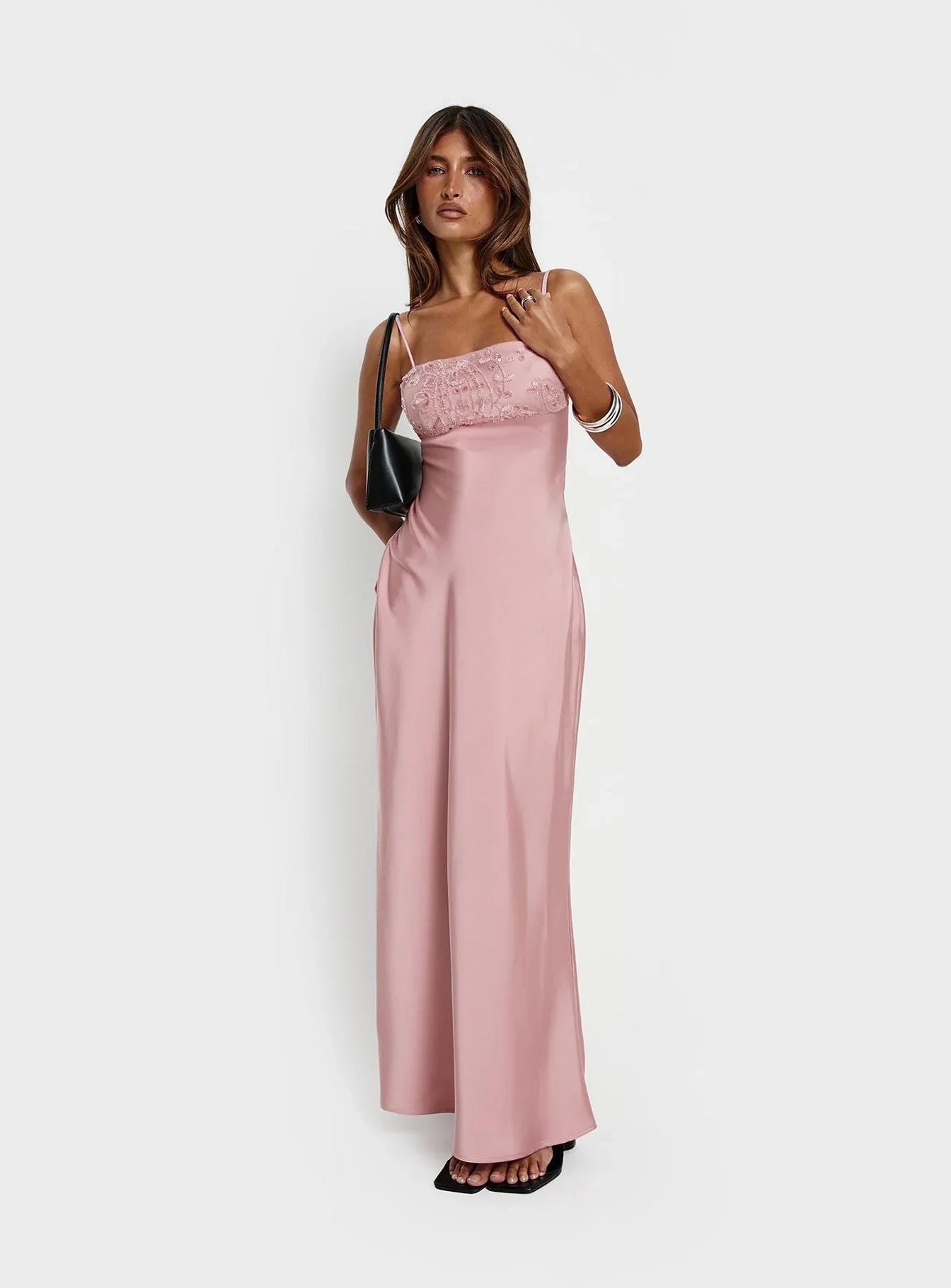 Engracia Sequin Maxi Dress Pink