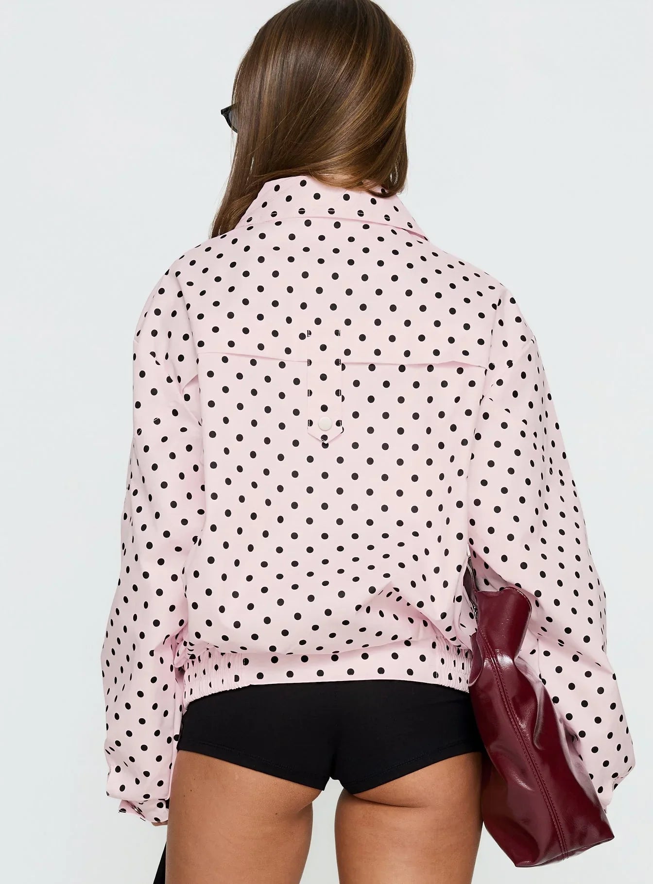 Swayer Oversized Jacket Pink Polka Dot