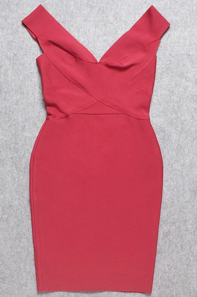 Ash Bandage Dress Red Wine