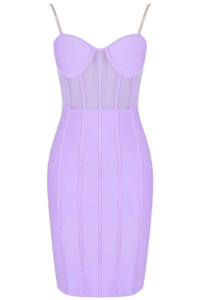 Leah Bodycon Dress Violet Purple