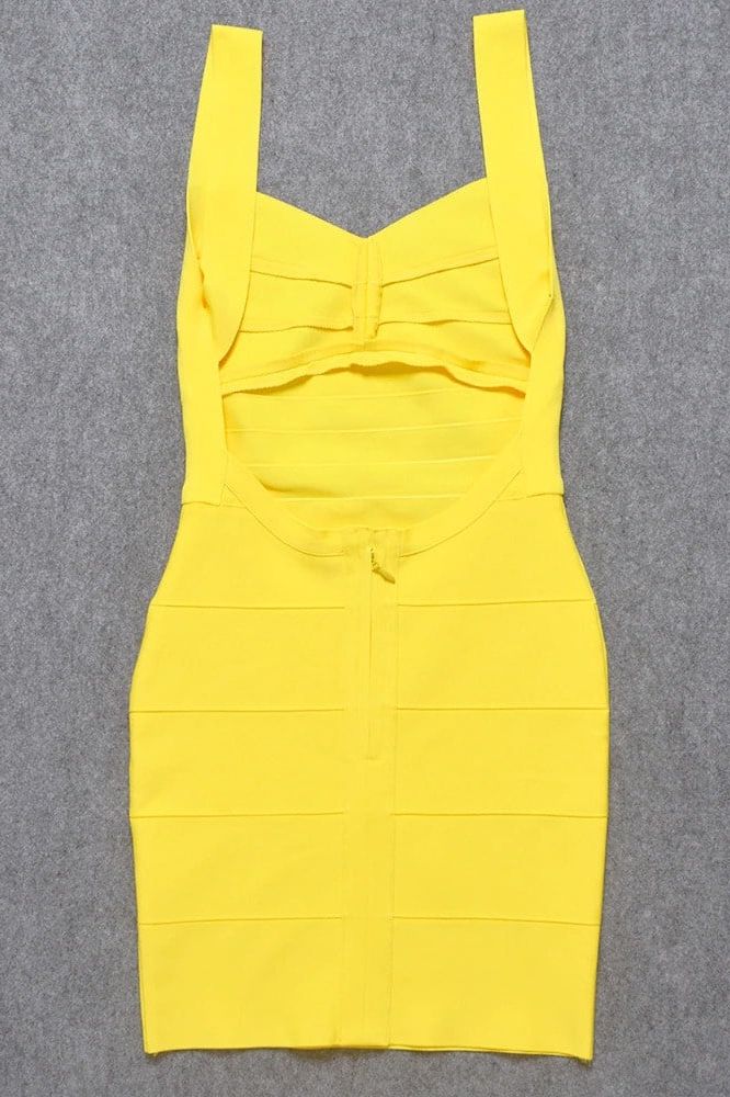 Maya Bandage Mini Dress Sun Yellow
