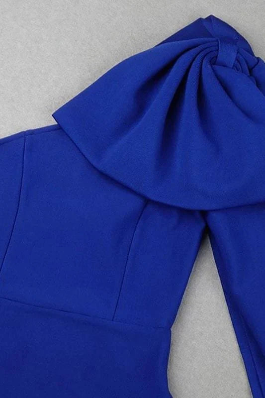 Lela Long Sleeve Bandage Midi Dress Royal Blue