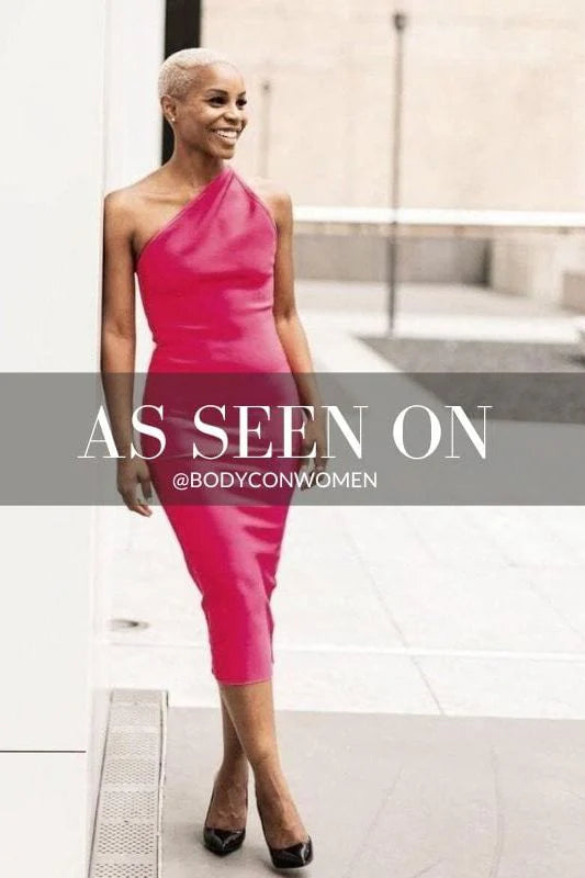 Joi Bodycon Midi Dress Hot Pink
