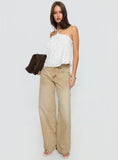 Serenitia Mid Rise Relaxed Jeans Sandy Brown Wash