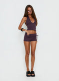 Daily Define Halter Tank Top Aubergine