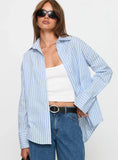 Mallin Shirt Blue White Stripe