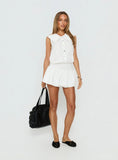 Nilufer Collared Playsuit White