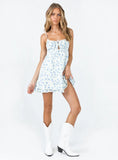 Empress Of Love Mini Dress Blue Floral