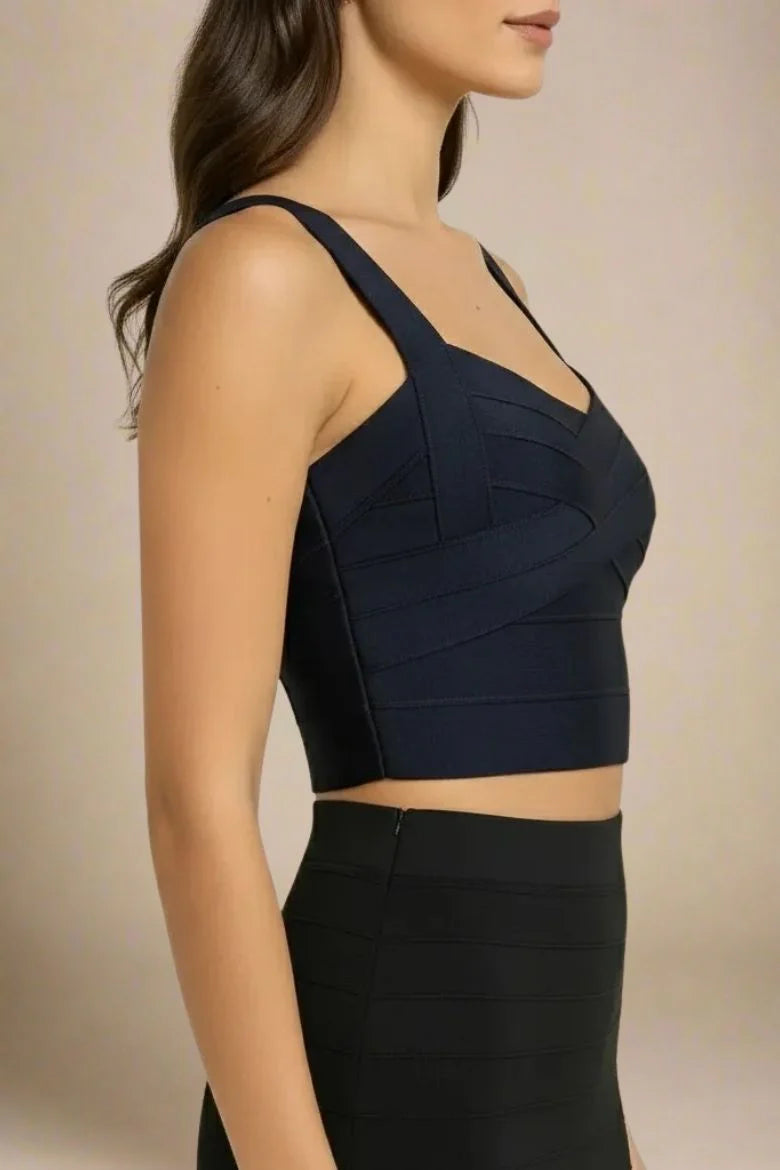 Jay Bandage Crop Top Classic Black
