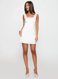 Dasha Satin Mini Dress White