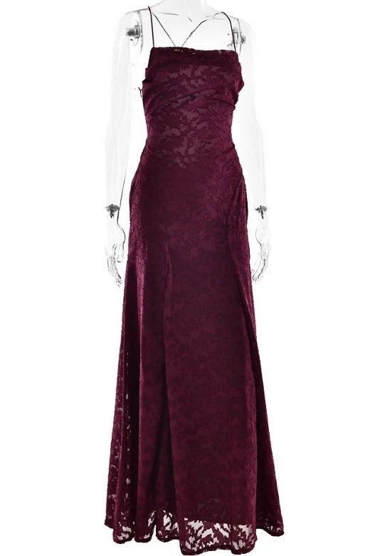 Ivy Bodycon Maxi Dress Red Wine