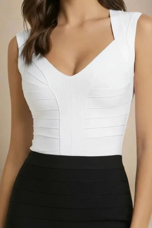 Sabrina Bandage Top White Pearl