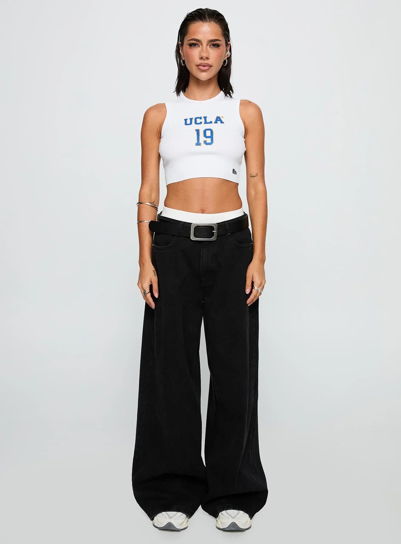 UCLA Cutoff Tank Top White